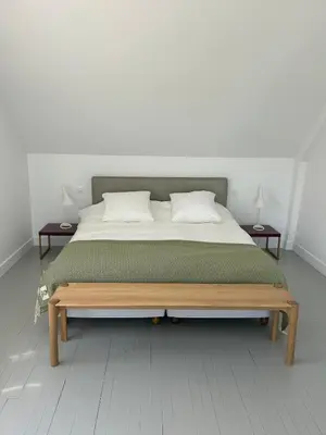Un ou plusieurs lits dans un hébergement de l'établissement Luxury villa on the sea in Brittany