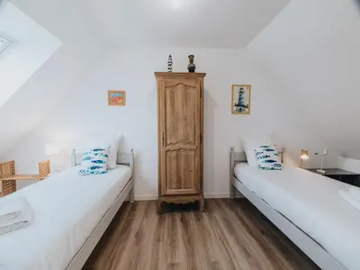 Un ou plusieurs lits dans un hébergement de l'établissement Holiday home just 350 m from the long sandy beach