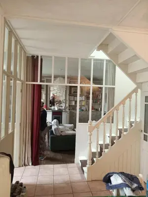 Coin salon dans l'établissement maison bretonne proche plages et commerces