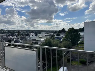 Balcon ou terrasse dans l'établissement Appartement cosy et calme au cœur de Landerneau