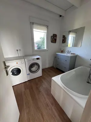 Salle de bains dans l'établissement Ty Ar Mammig