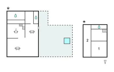 Plan de l'établissement Amazing Home In Cléder With Wifi