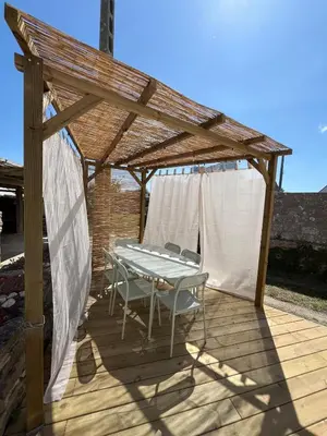 Terrasse ou espace extérieur de l'établissement Ty Gwen, maison cosy au bord de mer, idéale pour un séjour en couple