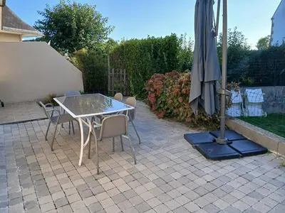 Balcon ou terrasse dans l'établissement Maison de bord de mer - Finistère Sud - jardin clos