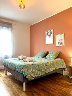 Un ou plusieurs lits dans un hébergement de l'établissement Le Siamois - Appartement de charme bas de Siam