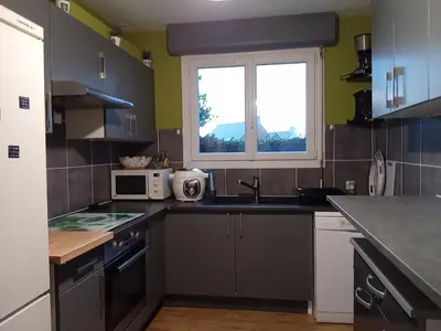 Cuisine ou kitchenette dans l'établissement La Breiz-Hir