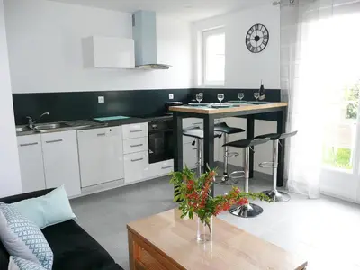 Cuisine ou kitchenette dans l'établissement Apartment in Lilia near Kastell Ac