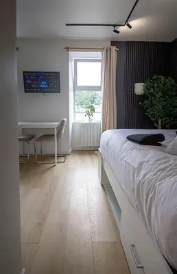 Un ou plusieurs lits dans un hébergement de l'établissement Superbe studio en hypercentre