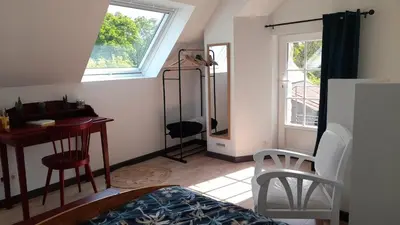Coin salon dans l'établissement Maison An Ty Göal