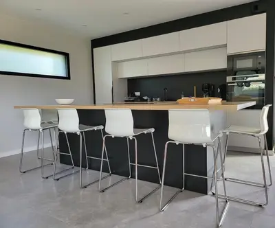 Cuisine ou kitchenette dans l'établissement Villa Ty Billou