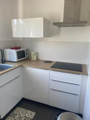Cuisine ou kitchenette dans l'établissement Maison Plouguerneau St Michel