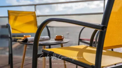 Balcon ou terrasse dans l'établissement NASSEAU Appartement vue mer 2 p Concarneau - Ville et mer