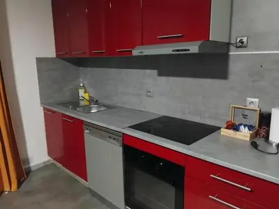 Cuisine ou kitchenette dans l'établissement Appartement BREST tout confort avec internet et TV dans la chambre et le salon