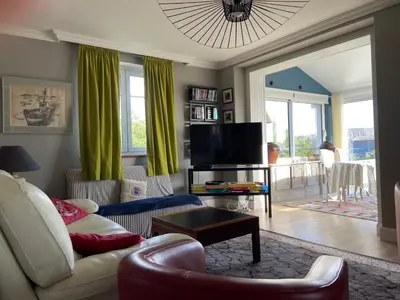 Télévision ou salle de divertissement dans l'établissement Chez Mammig