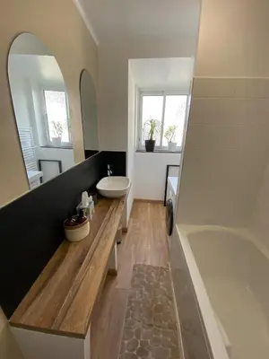 Salle de bains dans l'établissement Superbe vue mer et panorama sur la baie