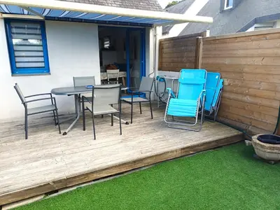 Terrasse ou espace extérieur de l'établissement Les pieds dans l'eau