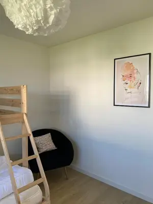 Un ou plusieurs lits dans un hébergement de l'établissement La maison du Street Art