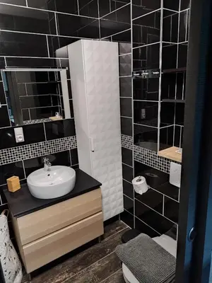 Salle de bains dans l'établissement Gîte magnifique vue mer