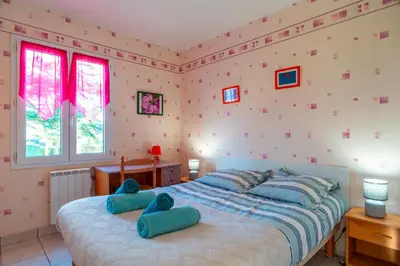 Un ou plusieurs lits dans un hébergement de l'établissement Hortensia 10 - 700 m de la plage