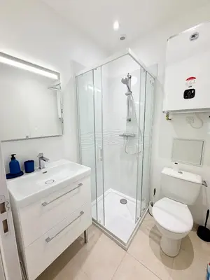 Salle de bains dans l'établissement Appartements meublés Brest centre