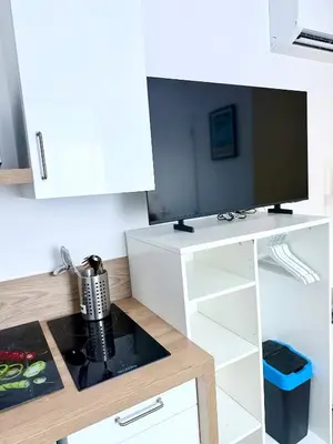 Cuisine ou kitchenette dans l'établissement Appartements meublés Brest centre