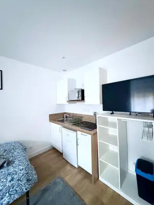 Cuisine ou kitchenette dans l'établissement Appartements meublés Brest centre