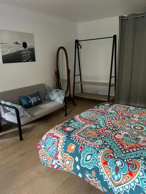 Un ou plusieurs lits dans un hébergement de l'établissement Petite maison au bord du Goyen