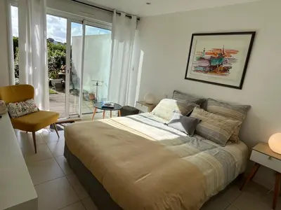 Un ou plusieurs lits dans un hébergement de l'établissement Chambre d'Hôtes de la Grande Greve