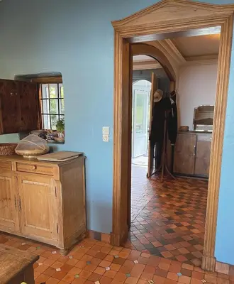Cuisine ou kitchenette dans l'établissement Villa vue Mer imprenable - GR34- terrain 2Ha