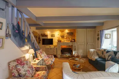 Télévision ou salle de divertissement dans l'établissement Ty Zazou - Proche de la mer