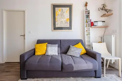 Coin salon dans l'établissement Cap Lanroz - Avec terrasse