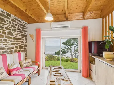 Coin salon dans l'établissement Face à l'océan - Jolie maison pour 4 - Jardin