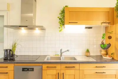 Cuisine ou kitchenette dans l'établissement Le kerascoet