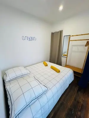 Un ou plusieurs lits dans un hébergement de l'établissement Ty Kœur - Vue sur l'Aulne au cœur de Châteaulin