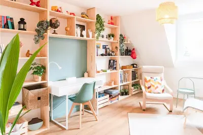 Coin salon dans l'établissement Einstein I Chambre privée dans Coliving