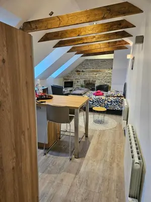 Cuisine ou kitchenette dans l'établissement Le petit pierre