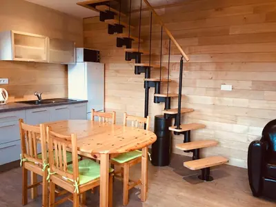 Cuisine ou kitchenette dans l'établissement Charmant gîte entre terre et mer