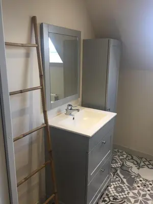 Salle de bains dans l'établissement Charmant gîte entre terre et mer