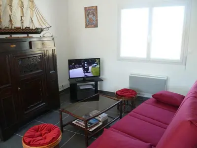 Télévision ou salle de divertissement dans l'établissement Ti gîte Camaret-sur-mer