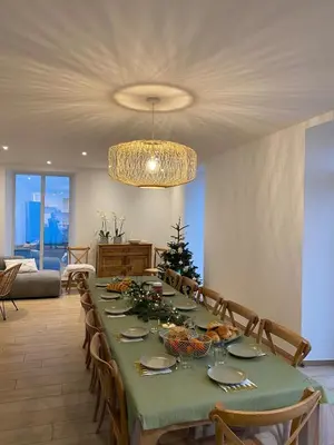 Coin salon dans l'établissement Grande maison à 400 m de la mer