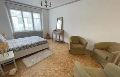 Un ou plusieurs lits dans un hébergement de l'établissement Nouveau Maison quartier calme- jardin