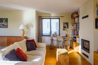 Coin salon dans l'établissement Roz An Trez - 5min à pied de la plage