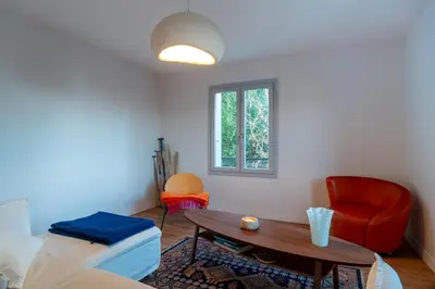 Coin salon dans l'établissement Ty Yseult - Maison Bretonne avec Jardin