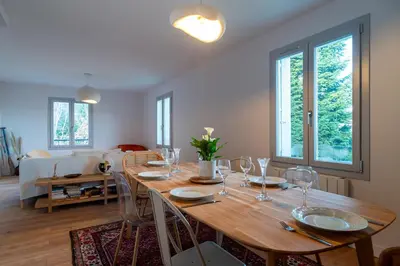 Coin salon dans l'établissement Ty Yseult - Maison Bretonne avec Jardin