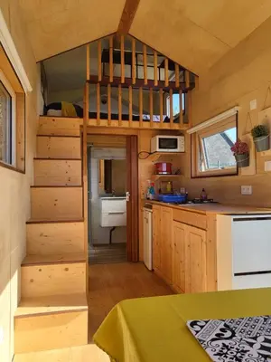 Cuisine ou kitchenette dans l'établissement maison du bonheur