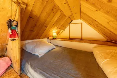 Un ou plusieurs lits dans un hébergement de l'établissement maison Rose l'Ecume à 50 m de la mer