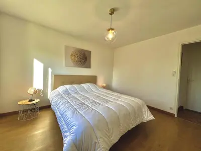 Un ou plusieurs lits dans un hébergement de l'établissement Maison familiale à Beg Meil, plage à 5 min à pied