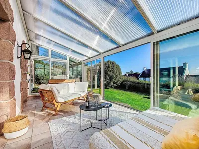 Balcon ou terrasse dans l'établissement Holiday Home Le Clozic by Interhome