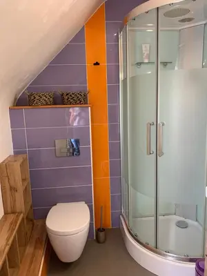 Salle de bains dans l'établissement Les Chambres de la Chapelle