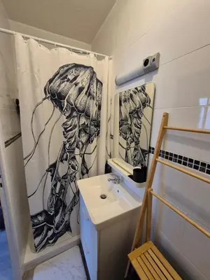 Salle de bains dans l'établissement Studio cosy en centre ville